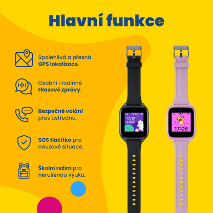 Dětské volací GPS hodinky KLOKI Star - Růžové