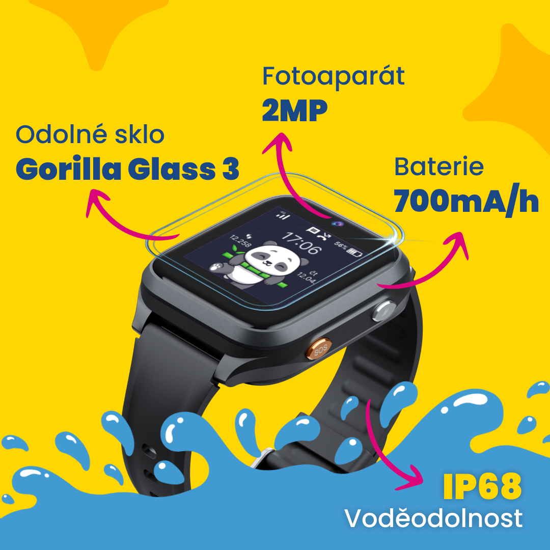 Dětské volací GPS hodinky KLOKI Star - Růžové