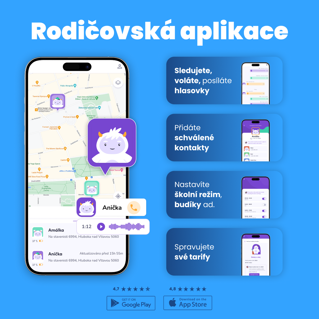 Dětské volací GPS hodinky KLOKI Star - Růžové