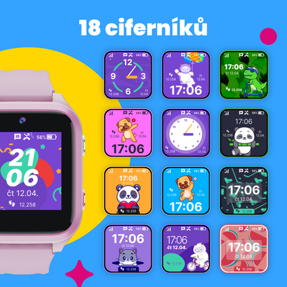Dětské volací GPS hodinky KLOKI Star - Růžové