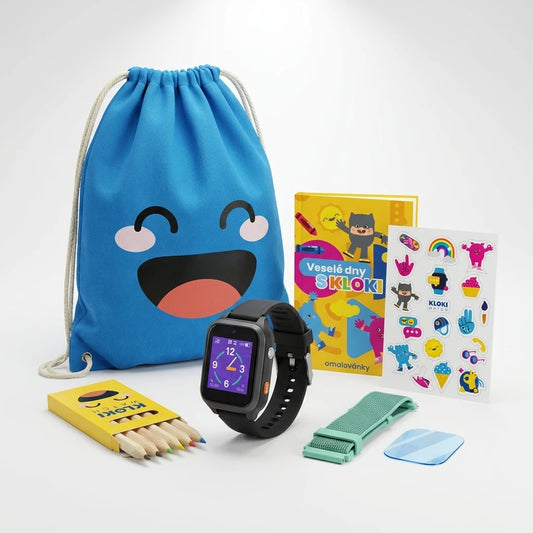 Back to School MAX Bundle: KLOKI Star Kids GPS Calling Watch - Black