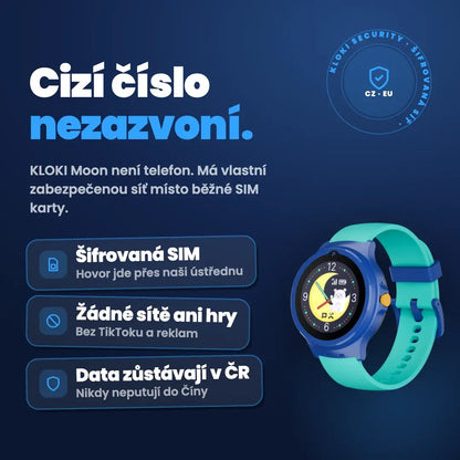 Dětské volací GPS hodinky KLOKI Moon - Růžové