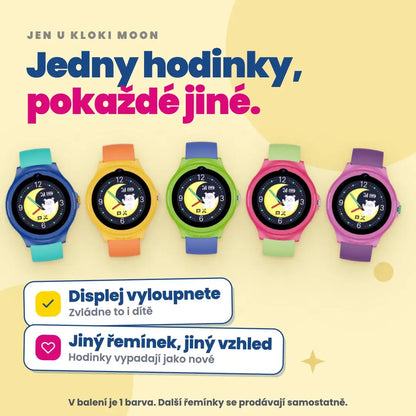 Dětské volací GPS hodinky KLOKI Moon - Růžové