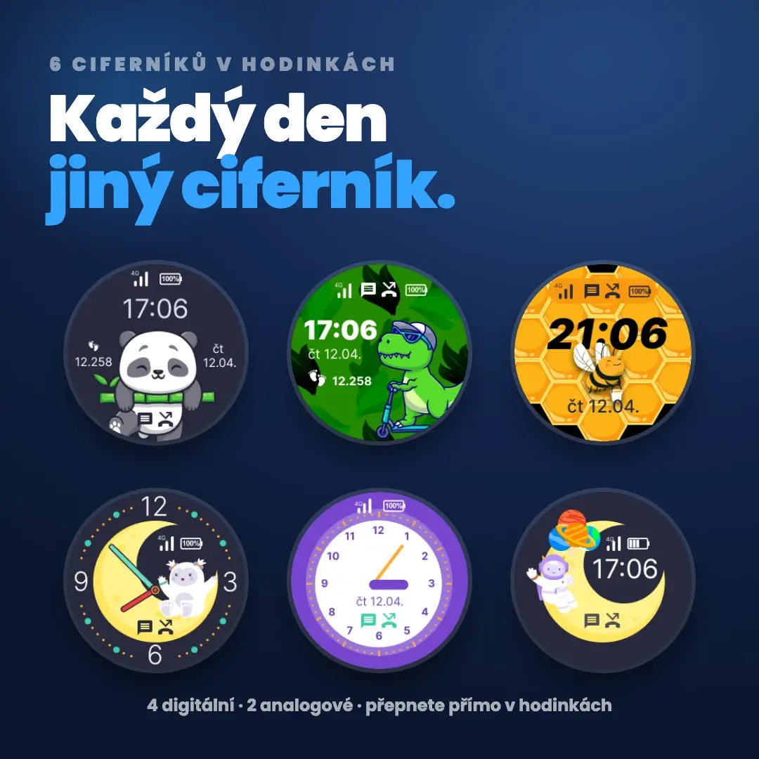 Dětské volací GPS hodinky KLOKI Moon - Růžové