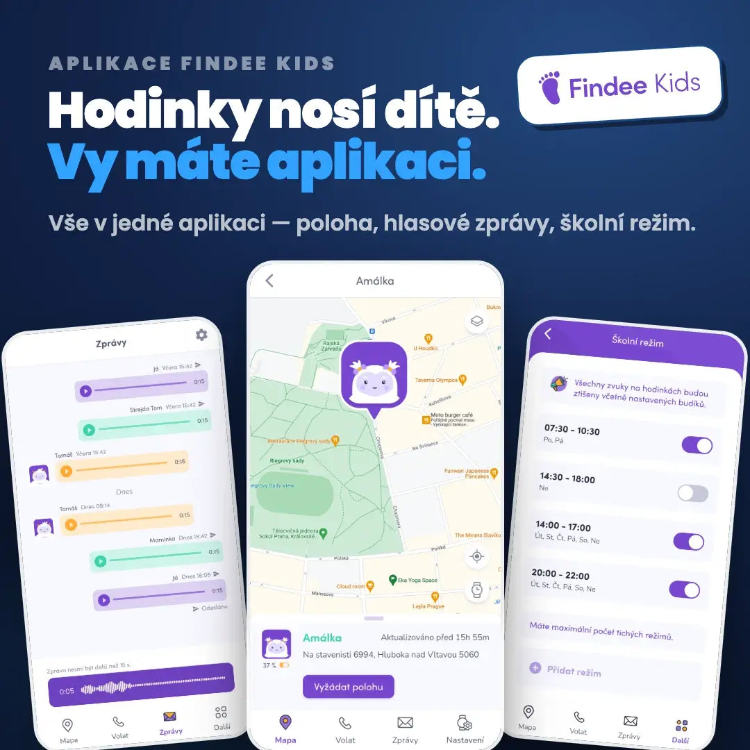 Dětské volací GPS hodinky KLOKI Moon - Růžové