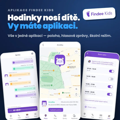Dětské volací GPS hodinky KLOKI Moon - Růžové