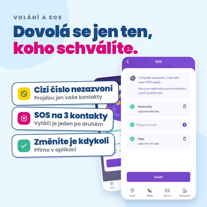 Dětské volací GPS hodinky KLOKI Moon - Růžové