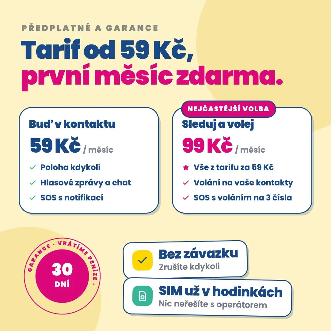 Dětské volací GPS hodinky KLOKI Moon - Růžové