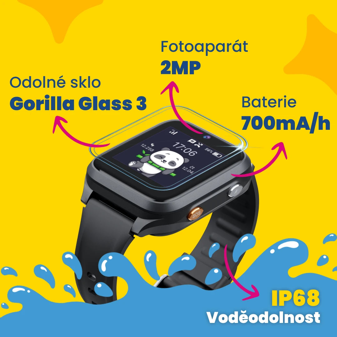 Dětské volací GPS hodinky KLOKI Star - Černé | Akční balíček