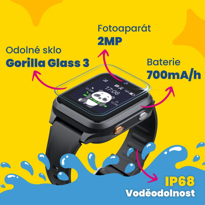 Dětské volací GPS hodinky KLOKI Star - Černé | Akční balíček
