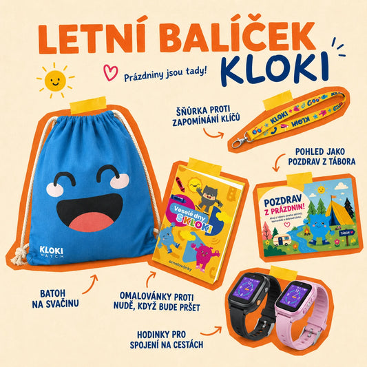 KLOKI Star Kids GPS Calling Watch – Black | Summer Bundle