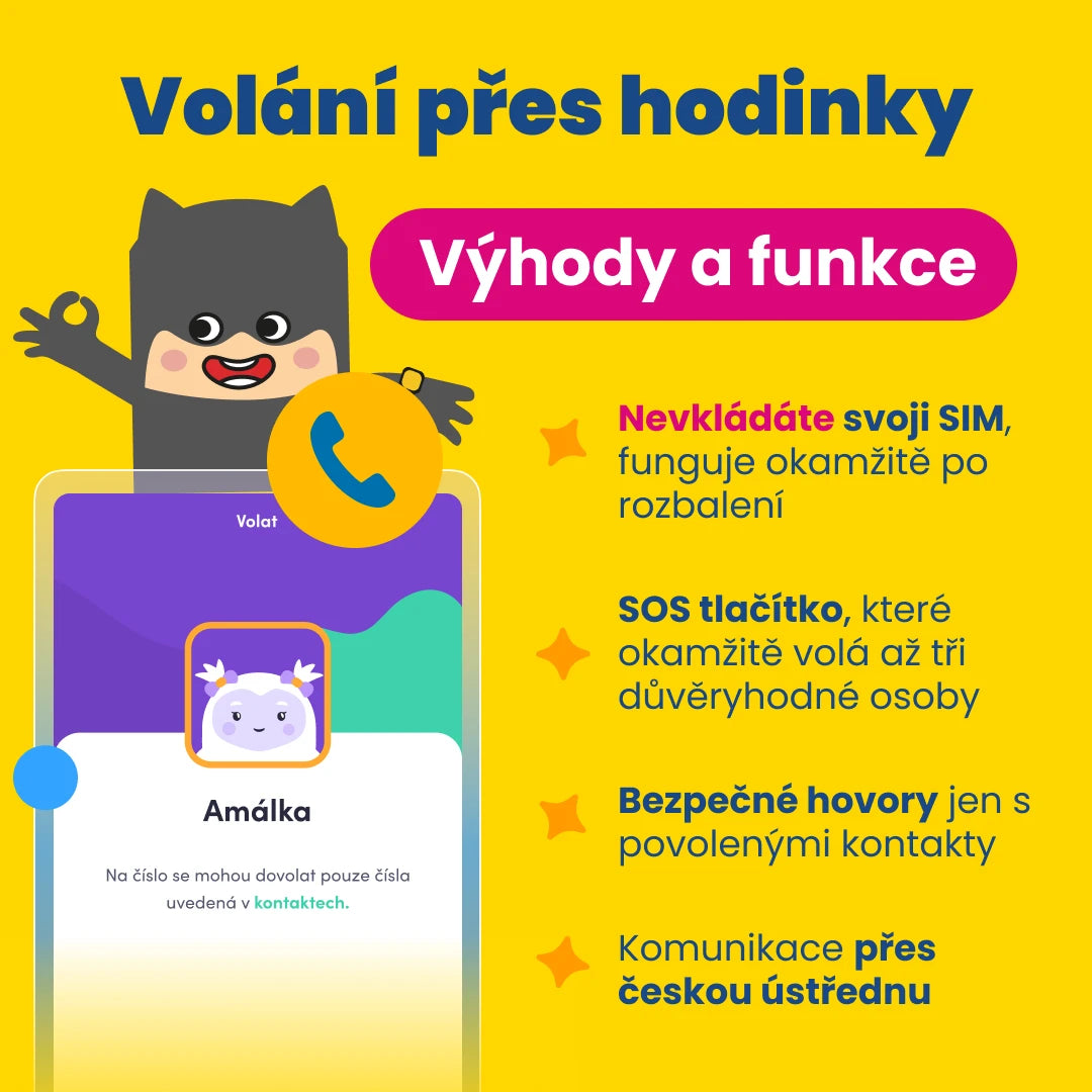 Dětské volací GPS hodinky KLOKI Star - Černé | Akční balíček