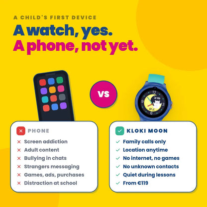 Kids' Calling GPS Watch KLOKI Moon - Blue