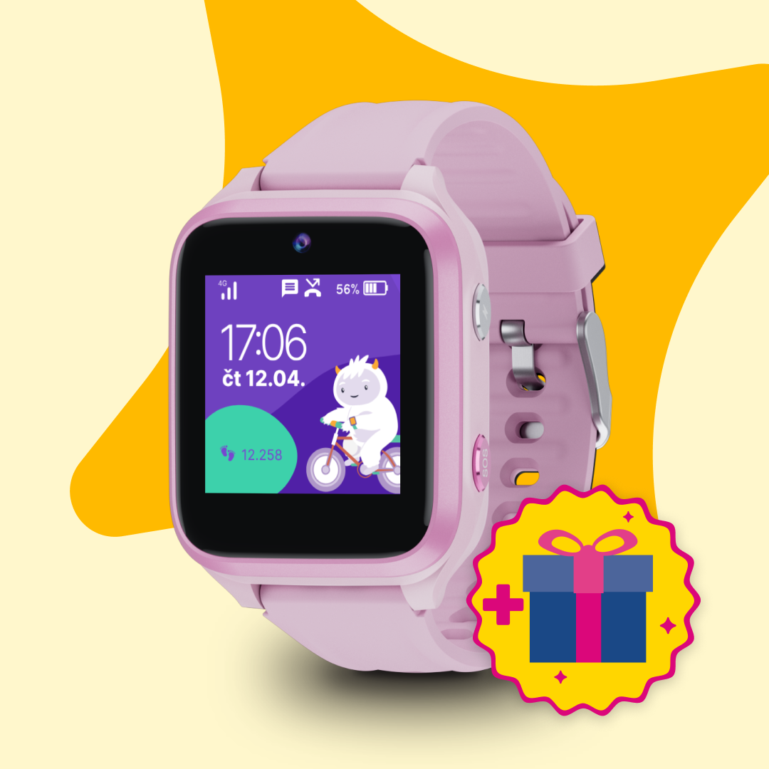 Dětské volací GPS hodinky KLOKI Star - Růžové