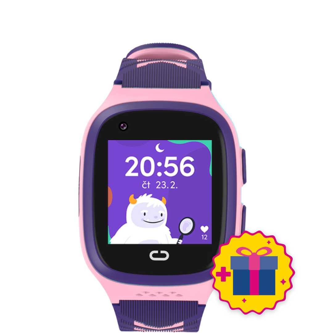 Dětské volací GPS hodinky KLOKI - Růžové