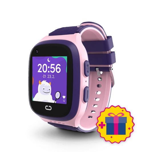 Dětské volací GPS hodinky KLOKI - Růžové
