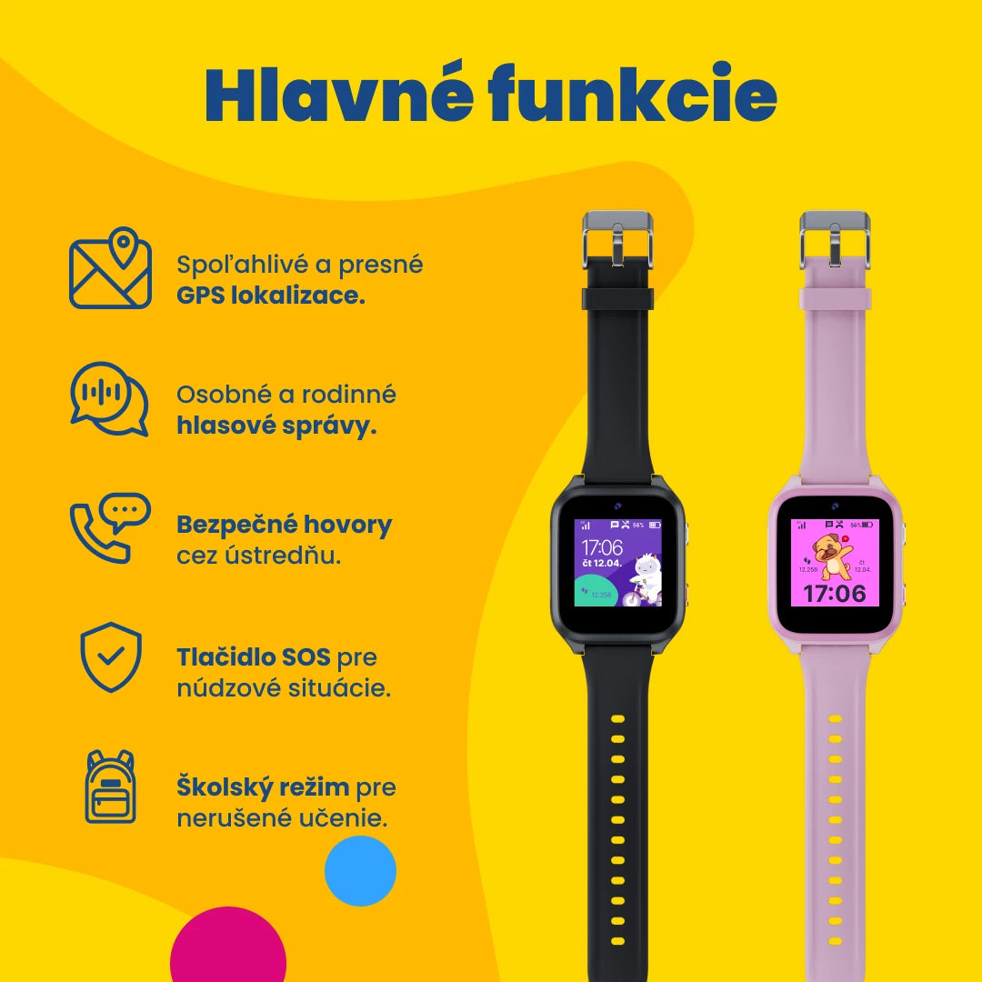 Detské volacie GPS hodinky KLOKI Star - Čierne | Letný balíček