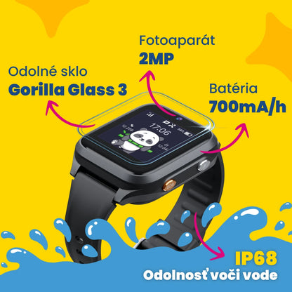 Detské volacie GPS hodinky KLOKI Star - Čierne | Letný balíček