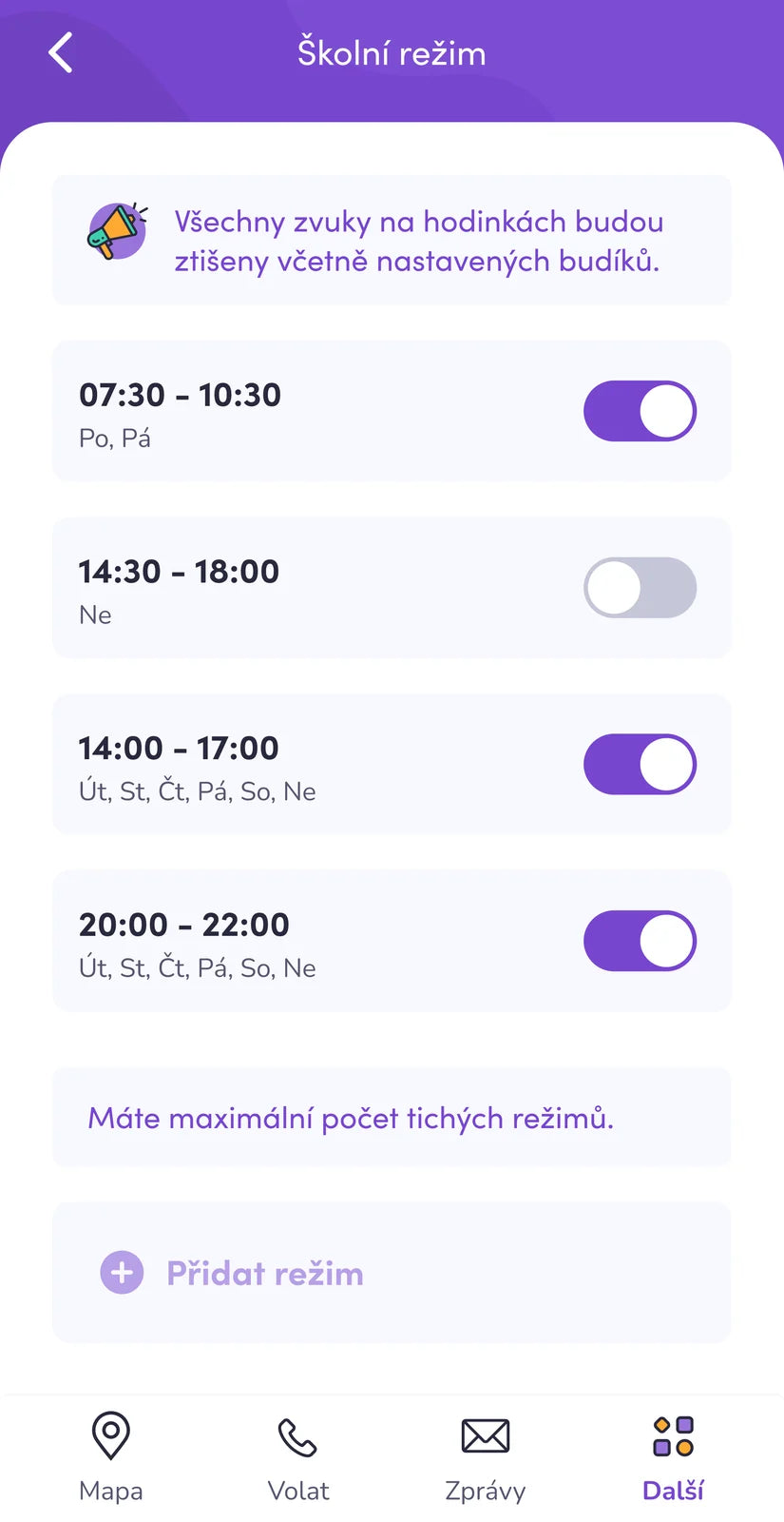 Findee Kids – školní režim